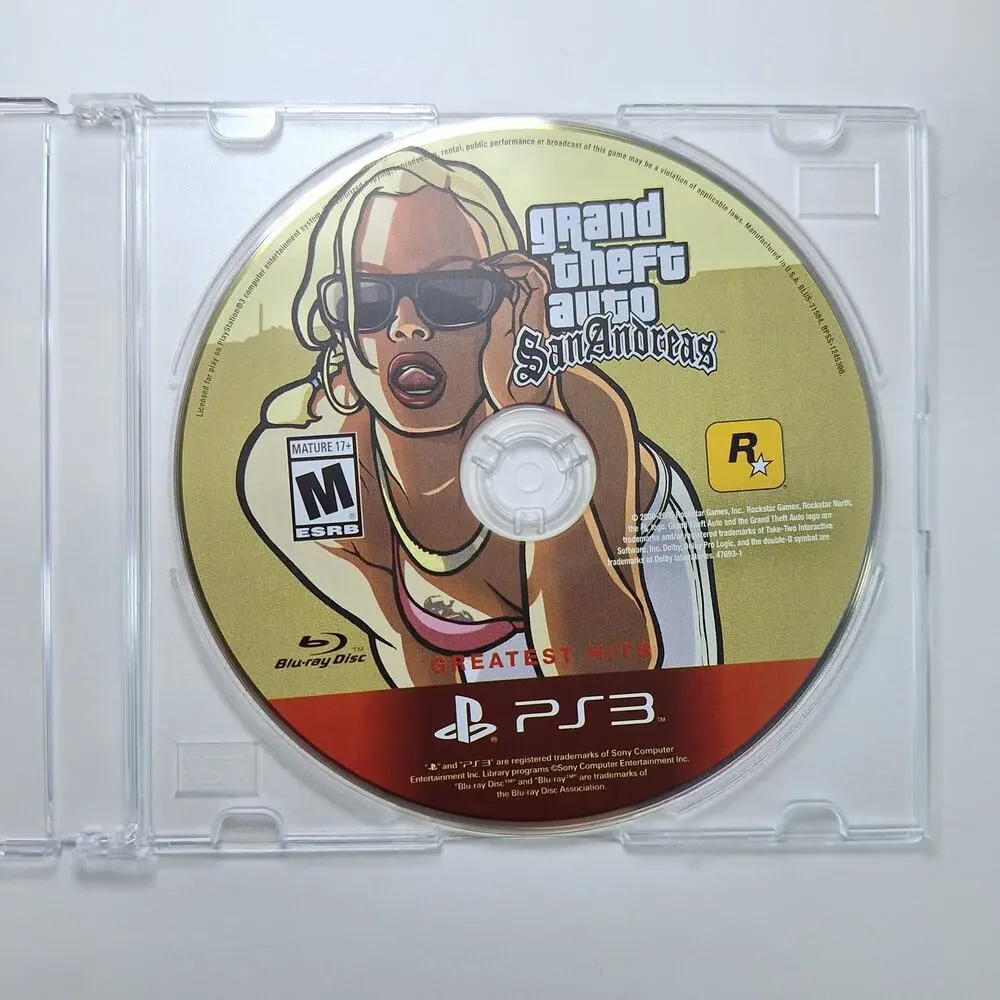 Lot of 3 Sony PlayStation 3 (PS3) Video Games - GTA San Andreas, GTA IV, etc.